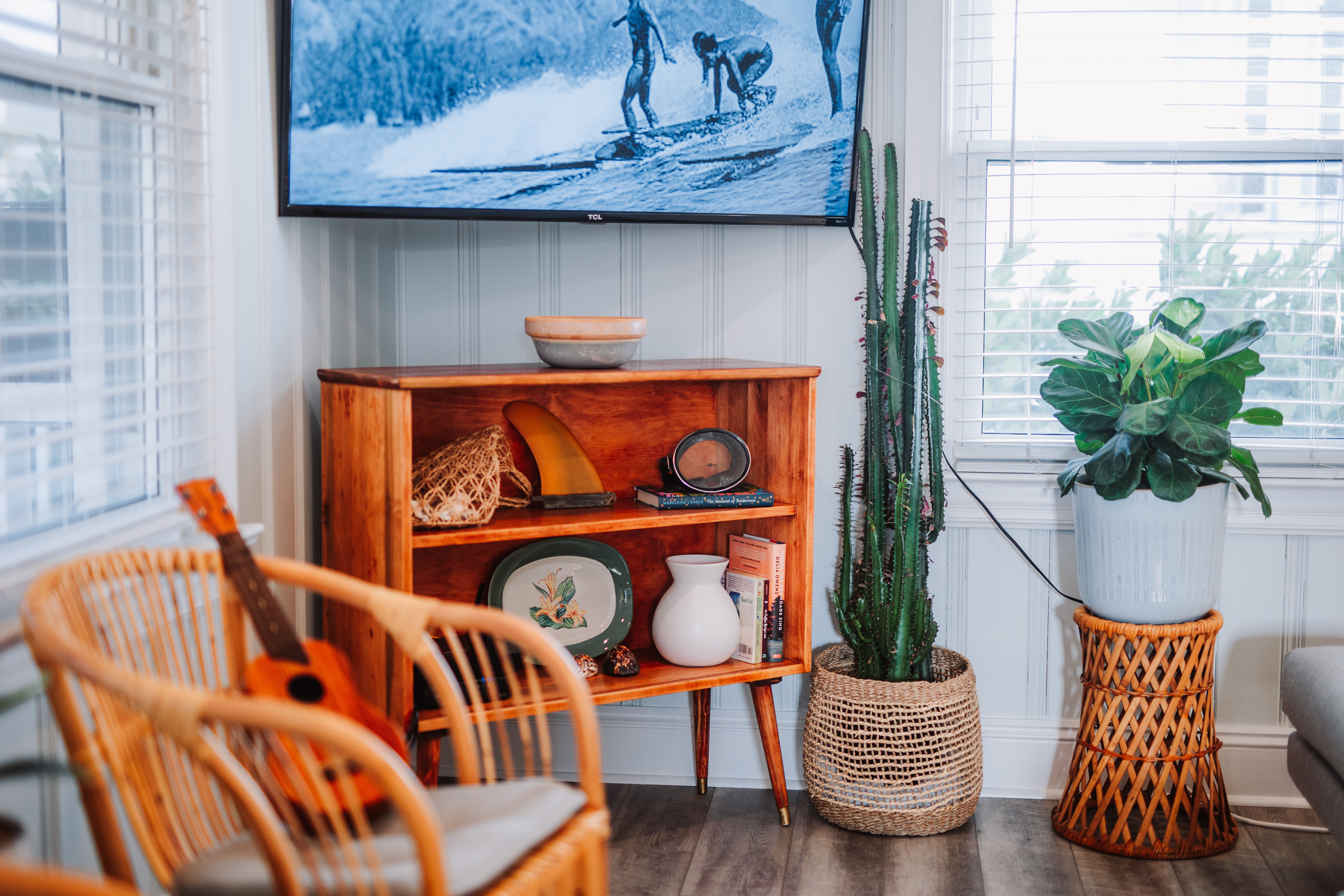 A large smart TV and fast high-speed internet are just a few things that makes this Airbnb in Carolina Beach standout