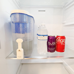 You will find that the fridge is stocked with a few refreshments to help you stay hydrated and get started on your vacation