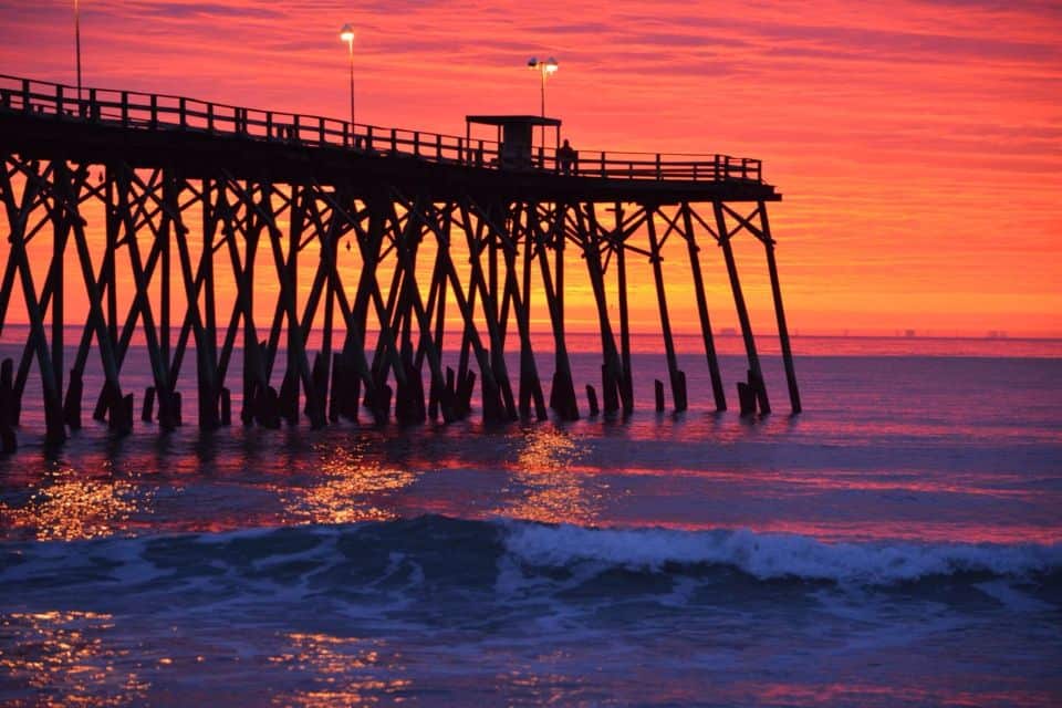 Enjoy the sunset at the Kure Beach Pier in Kure Beach North Carolina