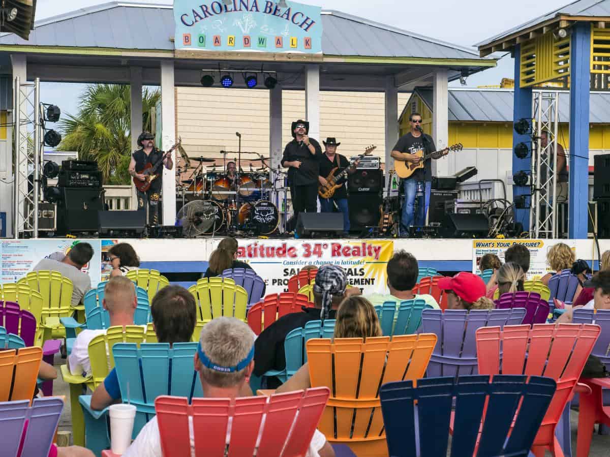 Live concerts and entertainment at the Carolina Beach Boardwalk
